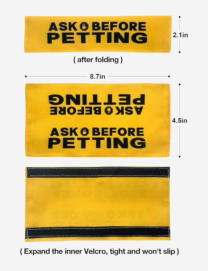 Ask Before Petting Dog Leash Sleeve