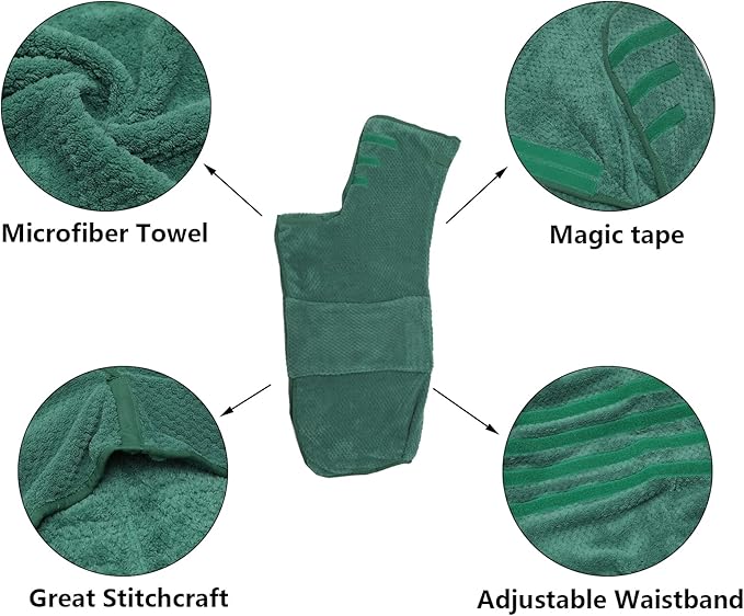 Geyecete Dog Bathrobe Towel Dog Drying Coat-Dry Fast Towel-Green-3XL