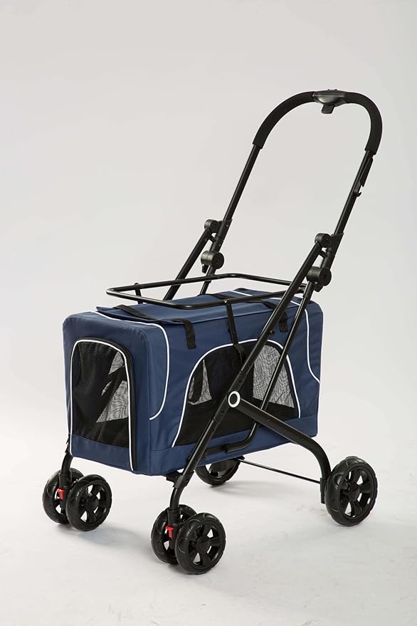 Pet Stroller with 2 Detachable Carriers