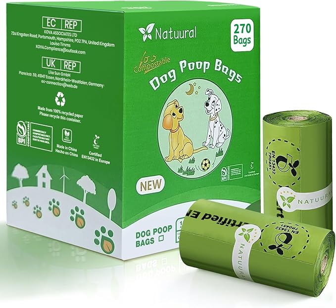Biodegradable Dog Poop Bags-270Bags 18Rolls D6400 By