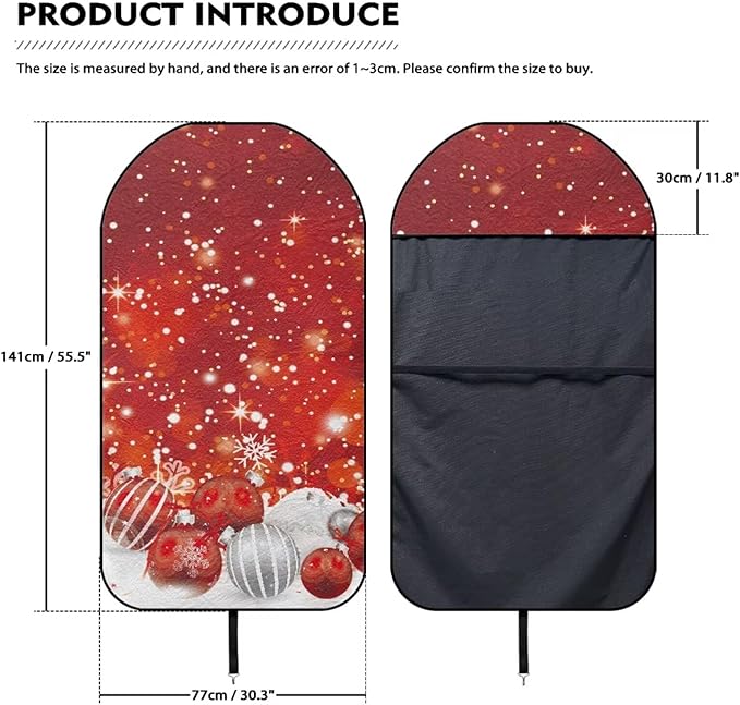 Yewattles Chirstmas Pattern Waterproof Scratching Proof Car Seat