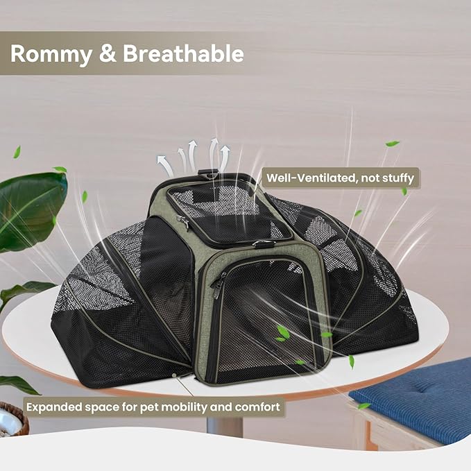 Petsfit Expandable Cat Carrier Dog Carrier 19x12x12 Inches