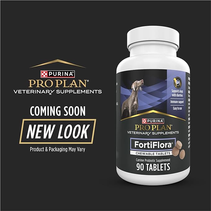 Purina Pro Plan Veterinary Supplements FortiFlora Chewable Dog Probiotic Supplement Tablets 90 ct.