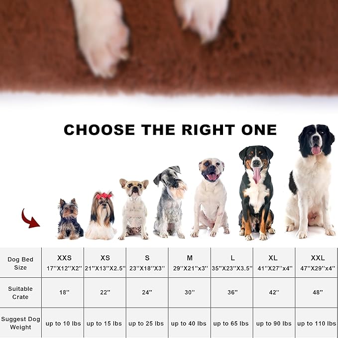 Plush Dog Crate Bed 41"x27")