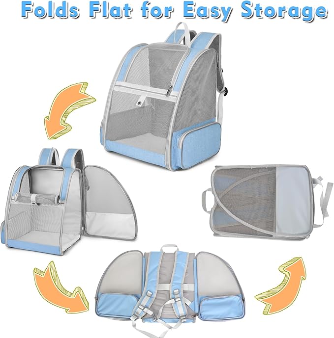 Cat Backpack Carrier 15lbs, Ventilated