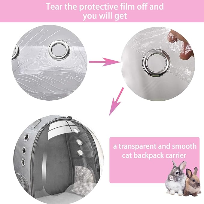 Small Pet Carrier Backpack Rabbit Carrier with Harness