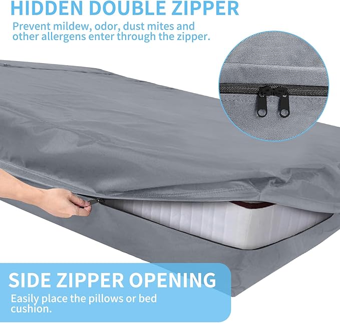 COSHNIBI Dog Bed Covers Replacement Washable 44Lx32Wx4H Dog Bed Replacement Covers with Zipper and Carry Handle