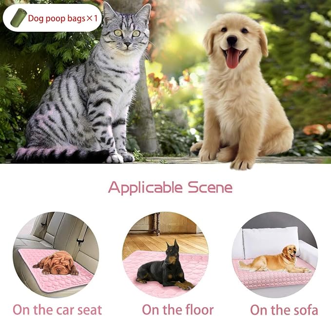 MICROCOSMOS Summer Cooling Mat & Sleeping Pad- Water Absorption Top 19" x 15")