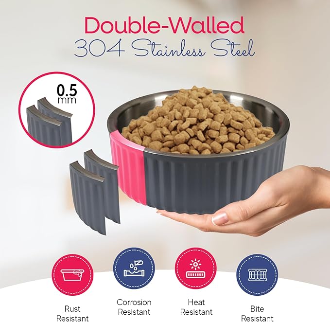 Stainless Steel Pet Bowl 74 Oz/2200ml)
