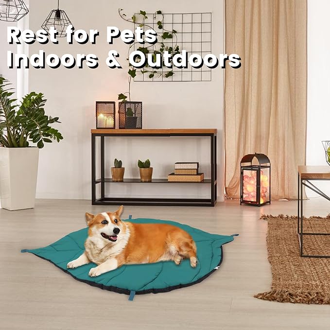 Outdoor Dog Bed Waterproof Washable Travel Camping Dog Bed with 4 Metal Stakes & Carry Bag