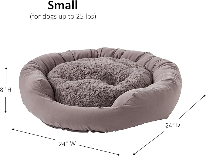 Maddie Donut Dog Bed with Removable Center Pillow (24" x 24")