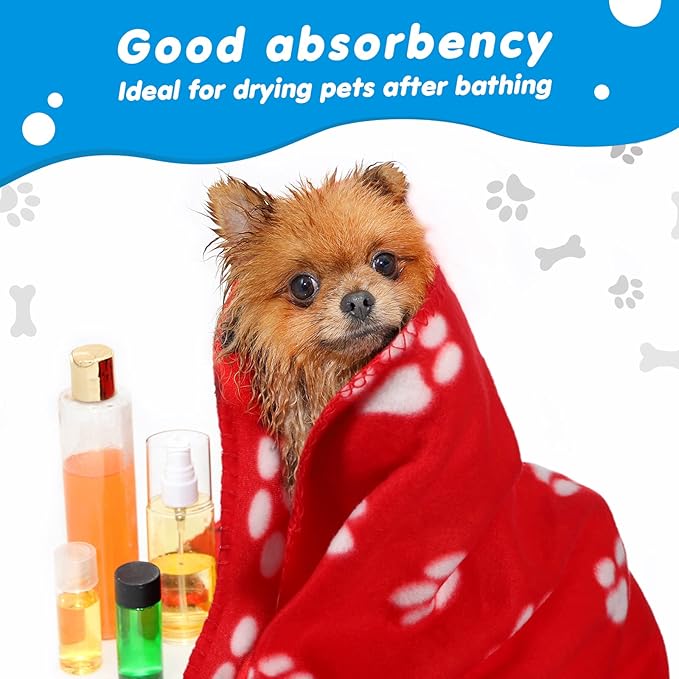 28 Pieces Puppy Blanket Soft Fleece Pet Blanket Small Fleece Blanket for Dogs Cats Puppy Kitten Pets 28 Styles (23.6 x 27.6 Inch)