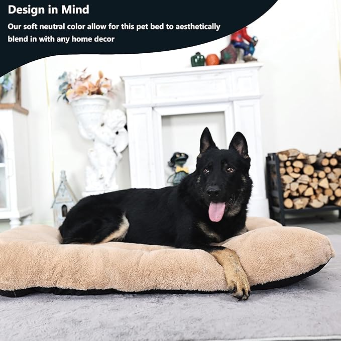 Dog Crate Bed 48 x 30 Washable fit Metal Dog Crates or Kennel 100 lbs