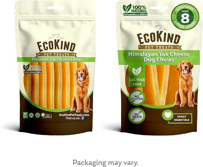 EcoKind Premium Gold Yak Cheese Himalayan Dog Chews 8+ Chews (2 lb)