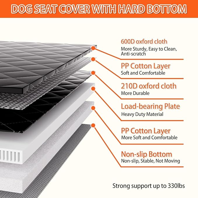 Back Seat Extender for Dogs 330lb with