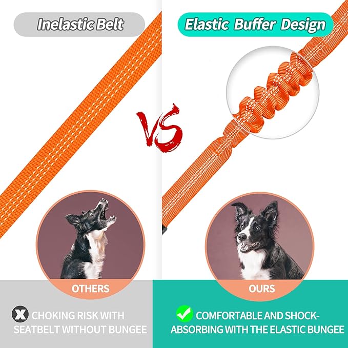 BAAPET Dog Seatbelt Leash for Cars 2-Packs Pet