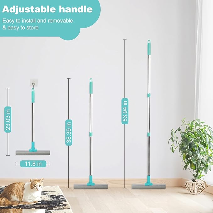Carpet Rake for Pet Hair Removal 2 in 1 Adjustable