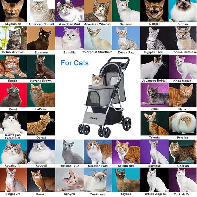 Pet Stroller 4 Wheel,