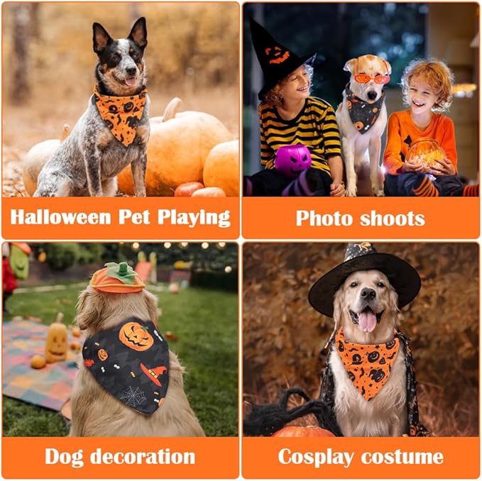 Vivifying Halloween Dog Bandanas 2 Pack