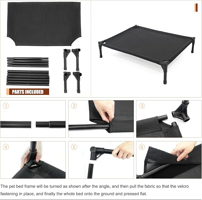 Elevated Dog Bed for Medium Dogs 150 LBs,