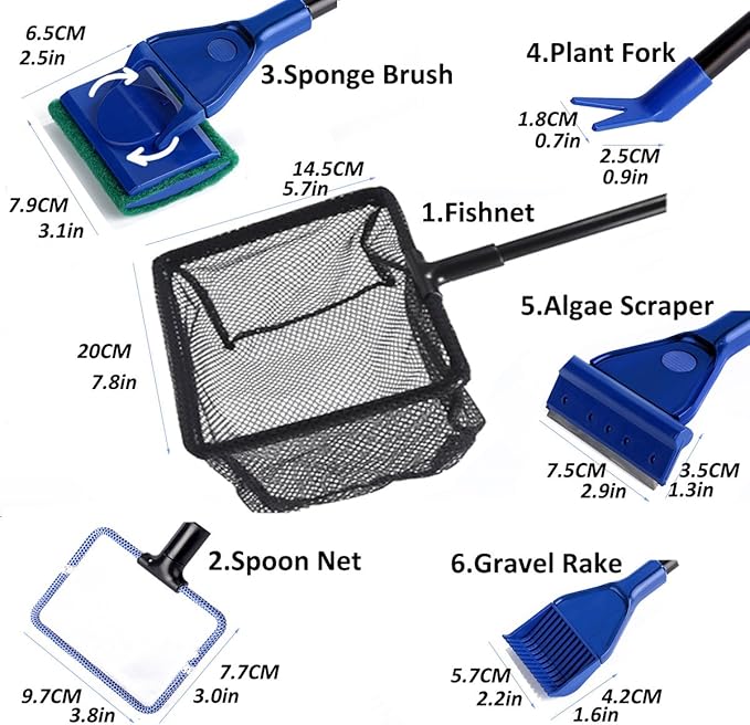 Aquarium Fish Tank Clean Set 6-in-1