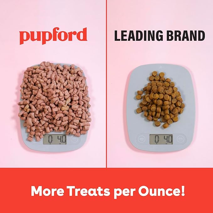 Pupford Freeze Dried Training Treats for Dogs & Puppies 475+ Three 4 oz)
