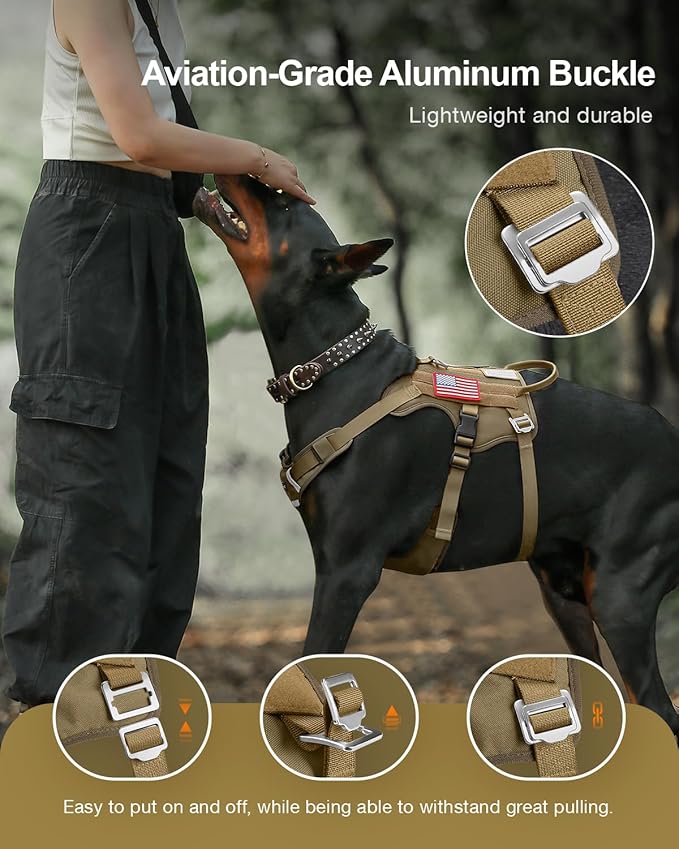 FAYOGOO Tactical Dog Harness for Large Dogs
