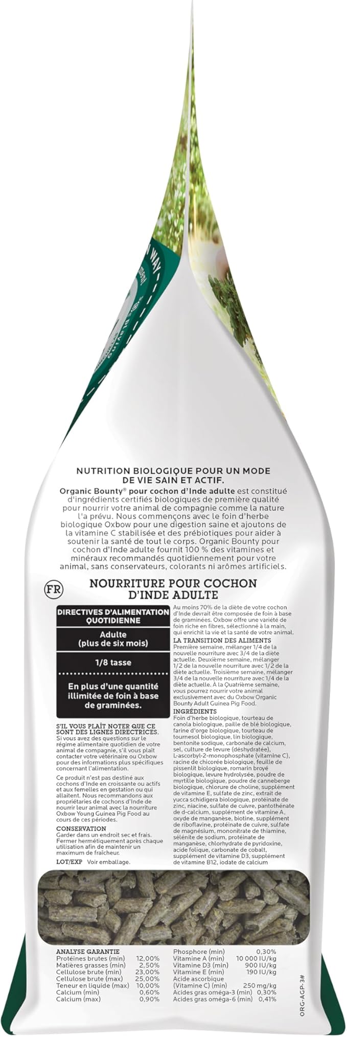 Oxbow Animal Health Organic Bounty Adult Guinea Pig Food 3 Pound