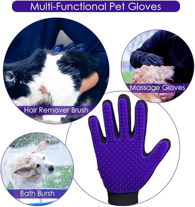 Upgrade Version Pet Grooming Glove 1 Pair