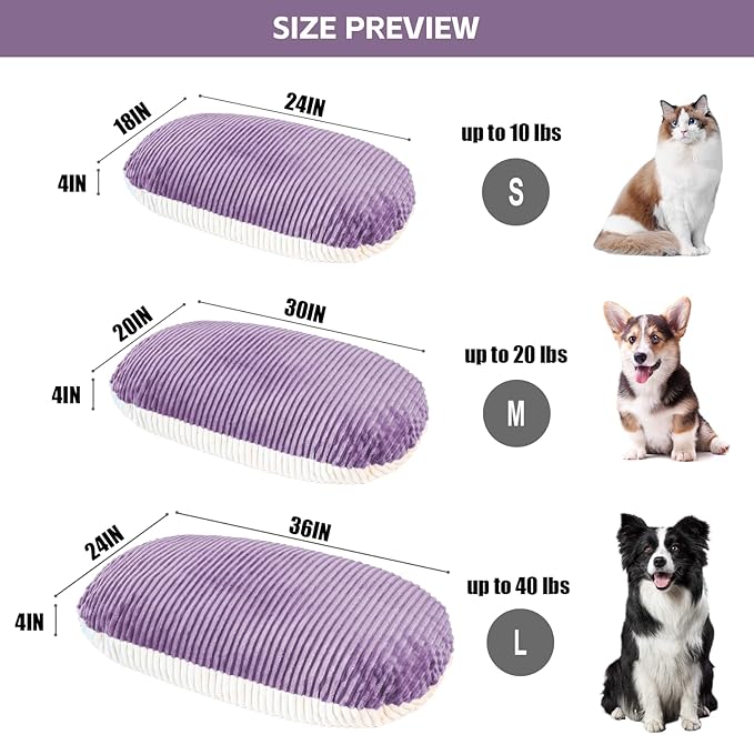 Patas Lague Reversible Orthopedic XL Dog Bed for Large Dogs 36''x24''