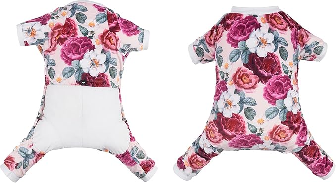 CuteBone Dog Pajamas Flower Puppy Clothes Soft Pjs P178L Large