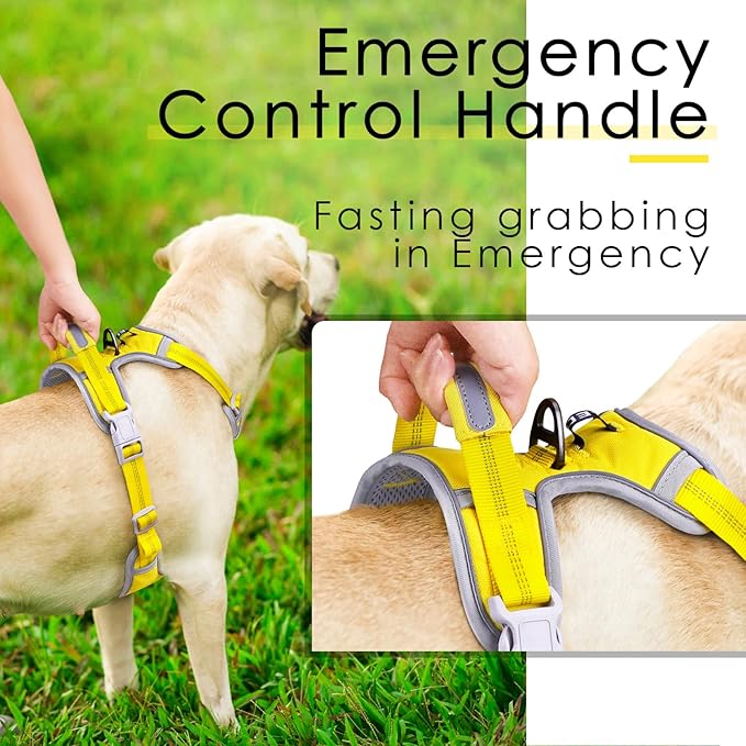 ThinkPet No Pull Harness Breathable Sport Harness with Handle-Dog Harnesses Reflective Adjustable for Medium Large Dogs