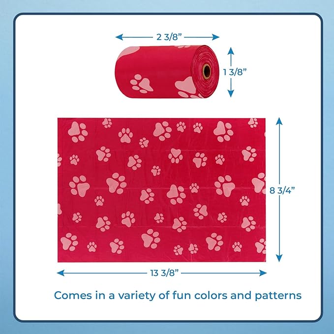 Best Pet Supplies Dog Poop Bags (240 Bags) for Waste Refuse Cleanup