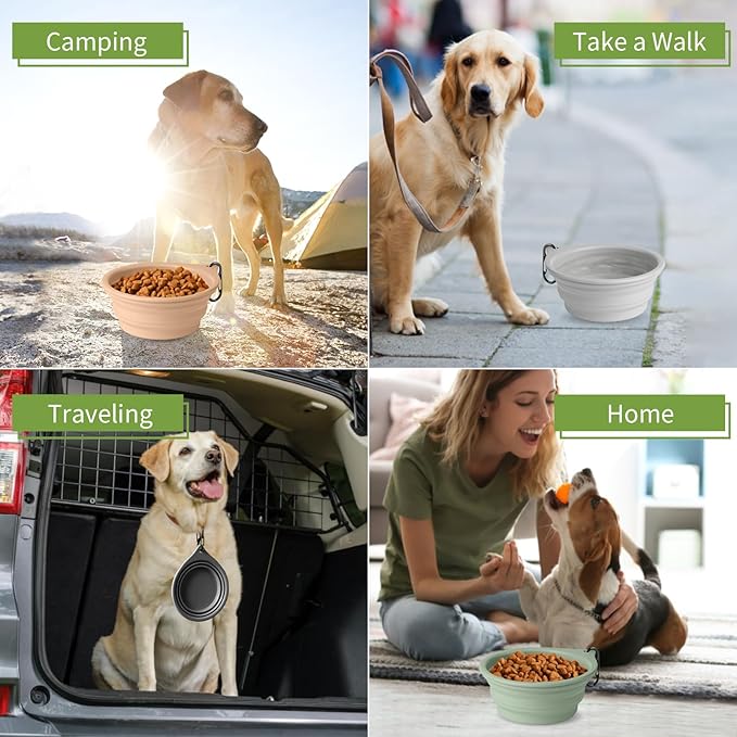 Collapsible Dog Bowls 2pcs for Puppy Bowl