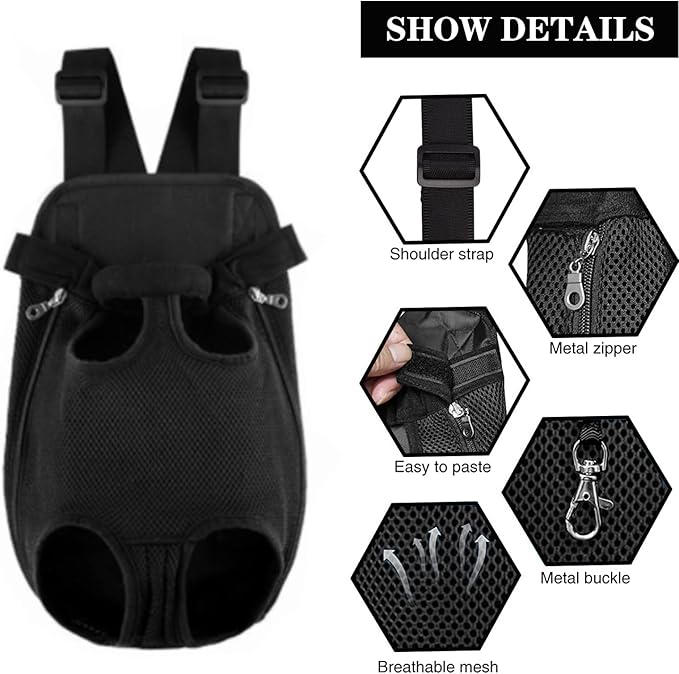 Pet Carrier Backpack M(4-8lb), Black