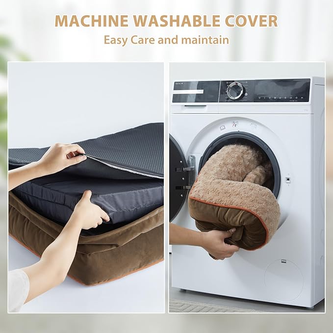 BFPETHOME Orthopedic Dog Beds for Large Dogs-Waterproof Sofa Dog Bed with Removable Washable Cover