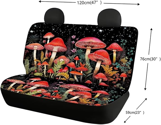 Tupalatus Stretchy Seat Cushion Cover Auto Interior Accessories Pet Dog Car Rear Bench Seat Covers Full Set of 2 Pack