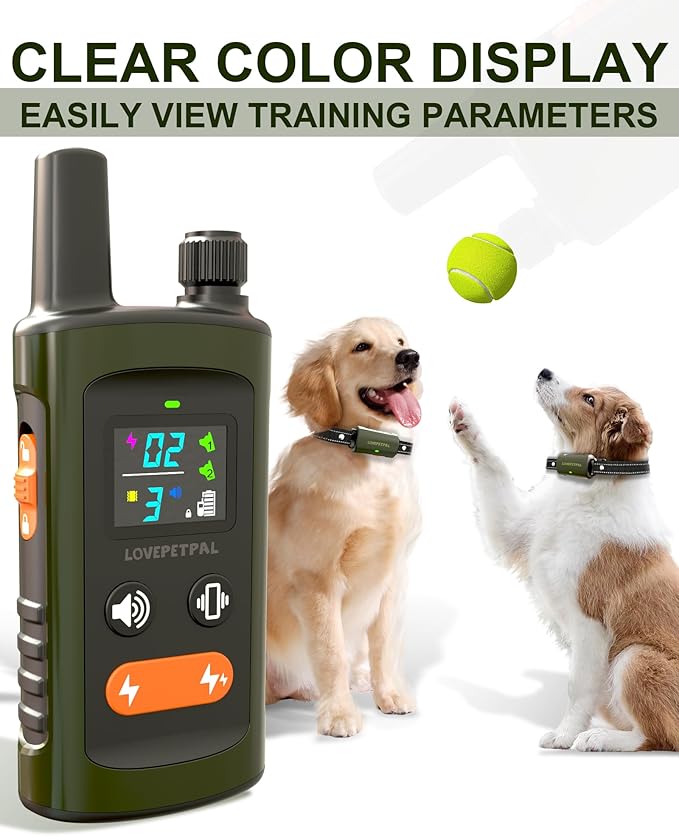 Dog Training Collar with Remote Control 3500FT Dog IPX7 Waterproof, 4 Training