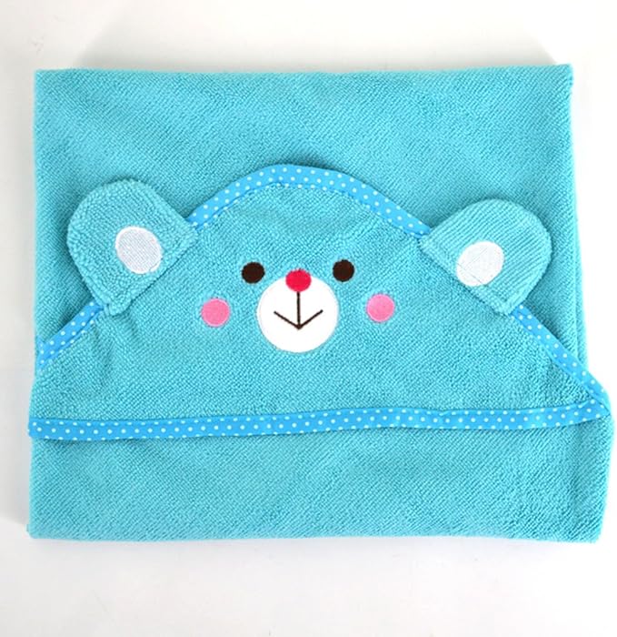 Goclothod Pet Hooded Bath Towel Cartoon Drying Bath
