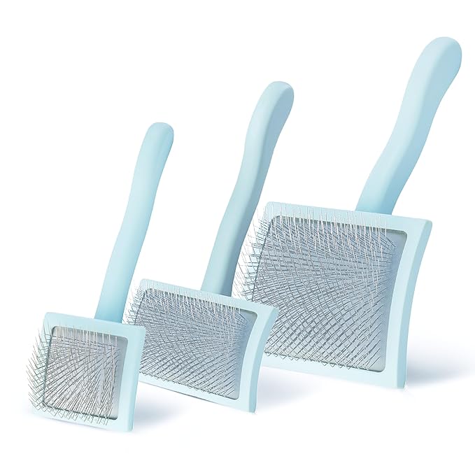Pet Slicker Brush With Soft Massage Grooming Stainless Steel Pins