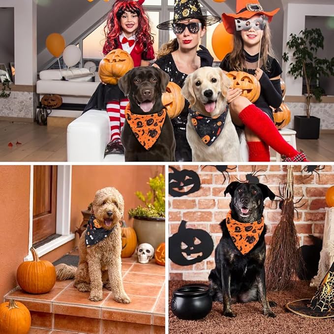 Vivifying Halloween Dog Bandanas 2 Pack
