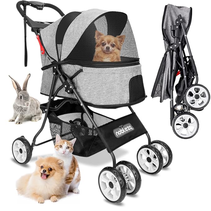Nobleza Pet Stroller 4 Wheels 33 lbs