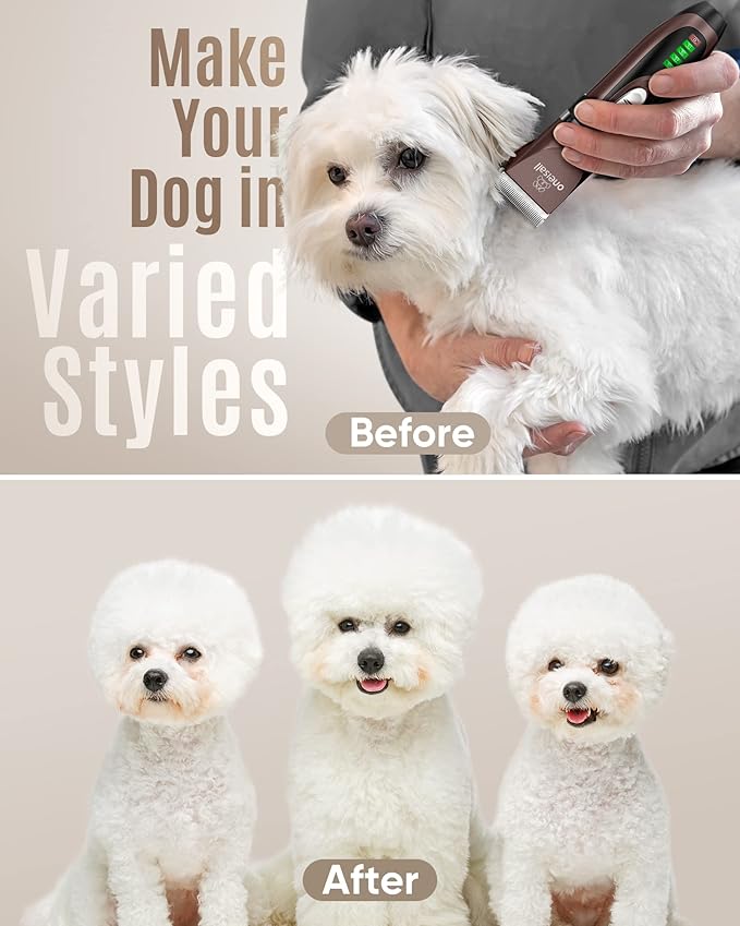 oneisall Dog Clippers Low Noise 2-Speed Quiet