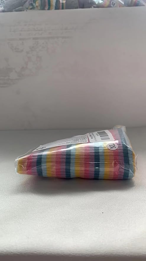 Small Medium Dog Clothes Rainbow Striped Dog Shirts Stretchable Long Sleeve Cat T-Shirt Pet Outfits for Chihuahua Yorkie Teddy (Pink Edge, X-Large)