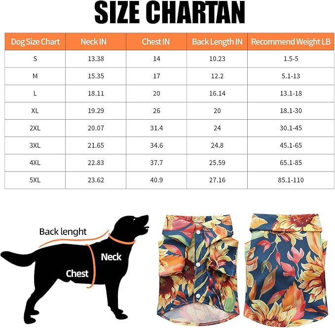Dog Shirt Hawaiian