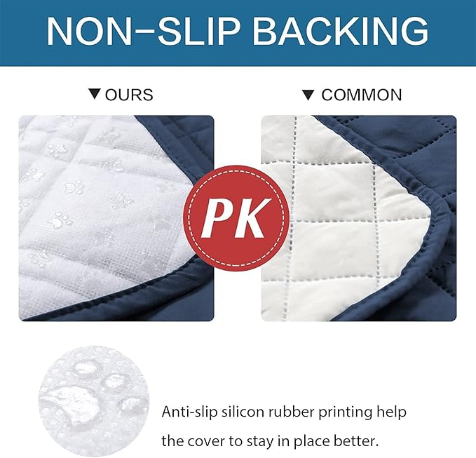 Water Resistant Dog Bed Cover Pet Blanket with Anti-Slip Back for Furniture Bed Couch Sofa (82x96 Inch