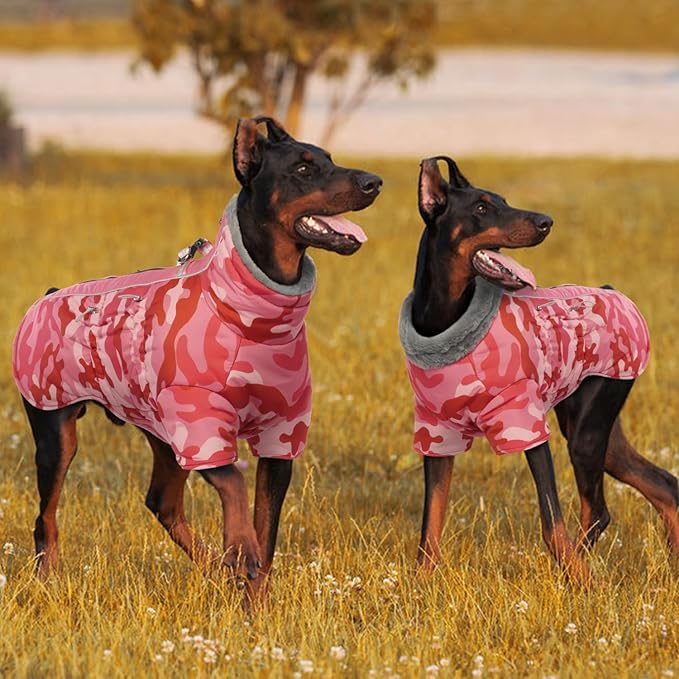 IDOMIK Warm Dog Coats with Harness 3XL