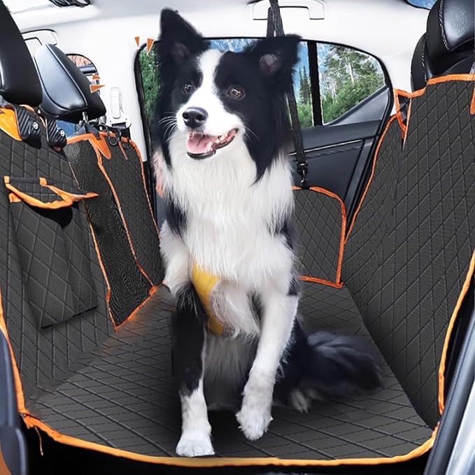 3 in 1 Split Dog Car Seat Cover for Back Seat 100% Waterproof 3 in 1)