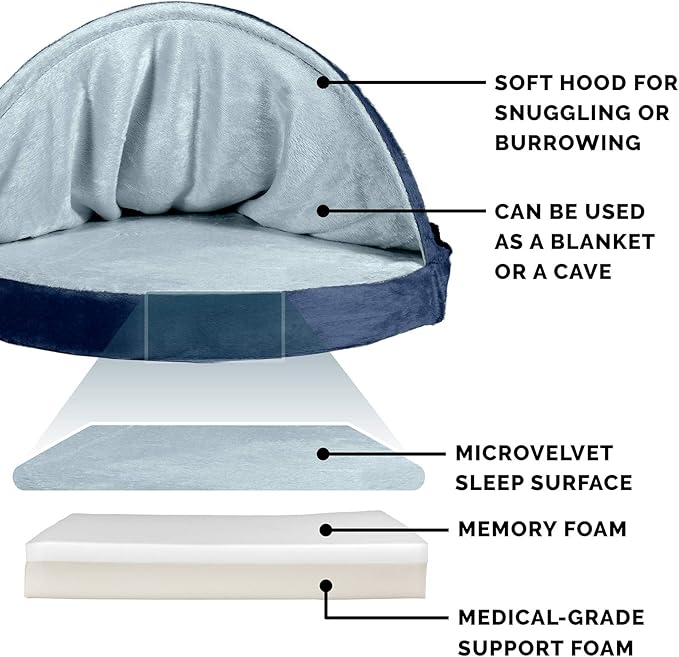 Furhaven 26" Round Memory Foam Dog Bed for Medium/Small Dogs w/ Removable Washable Cover 30 lbs 26-inch