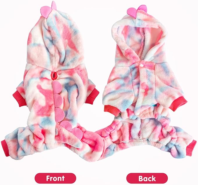 Idepet Halloween Dog Costume Dinosaur Clothes for Small Dogs